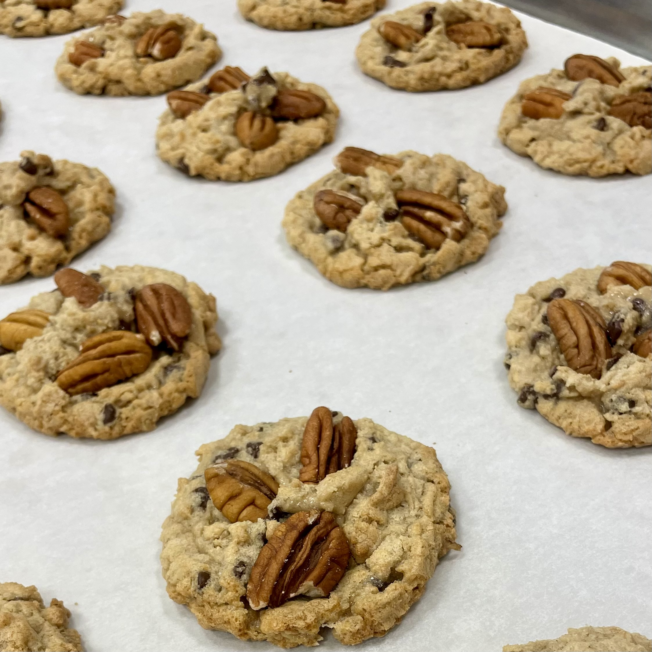 Dark Chocolate &amp; Pecan Oatmeal Cookies (Dairy Free)